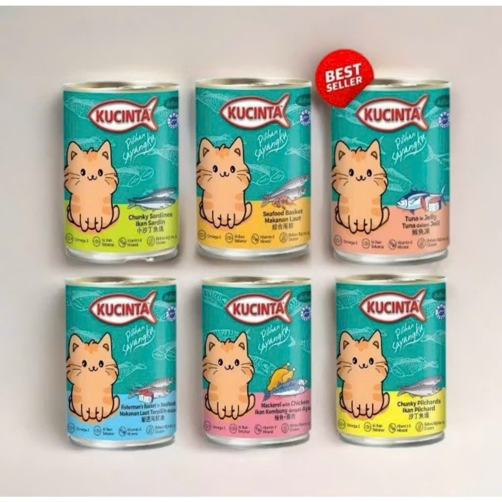 [COMBO LON 400G] Pate cho Mèo Pate Lon Kucinta, Pate Lon cho Mèo Từ Cá Thật