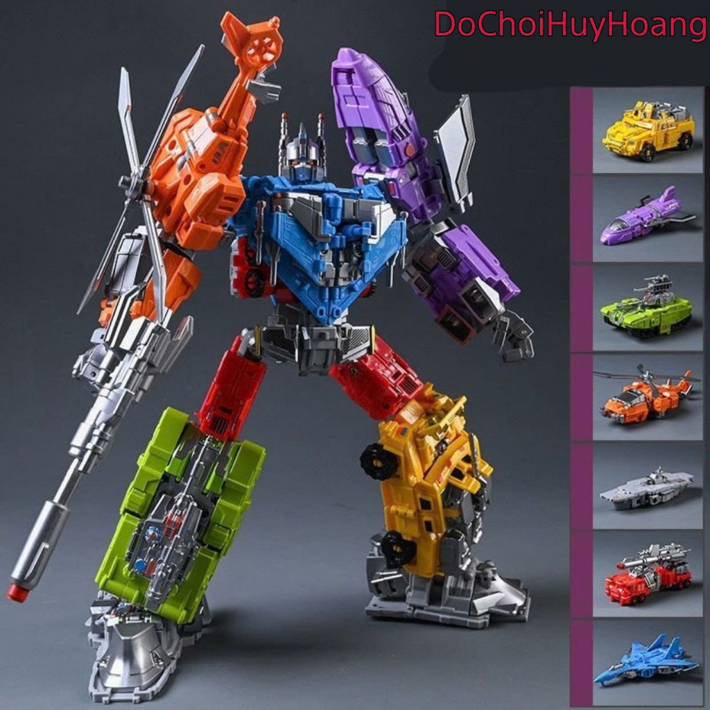 Mô hình robot Devastator 7in1 xe máy bay 28cm 8683