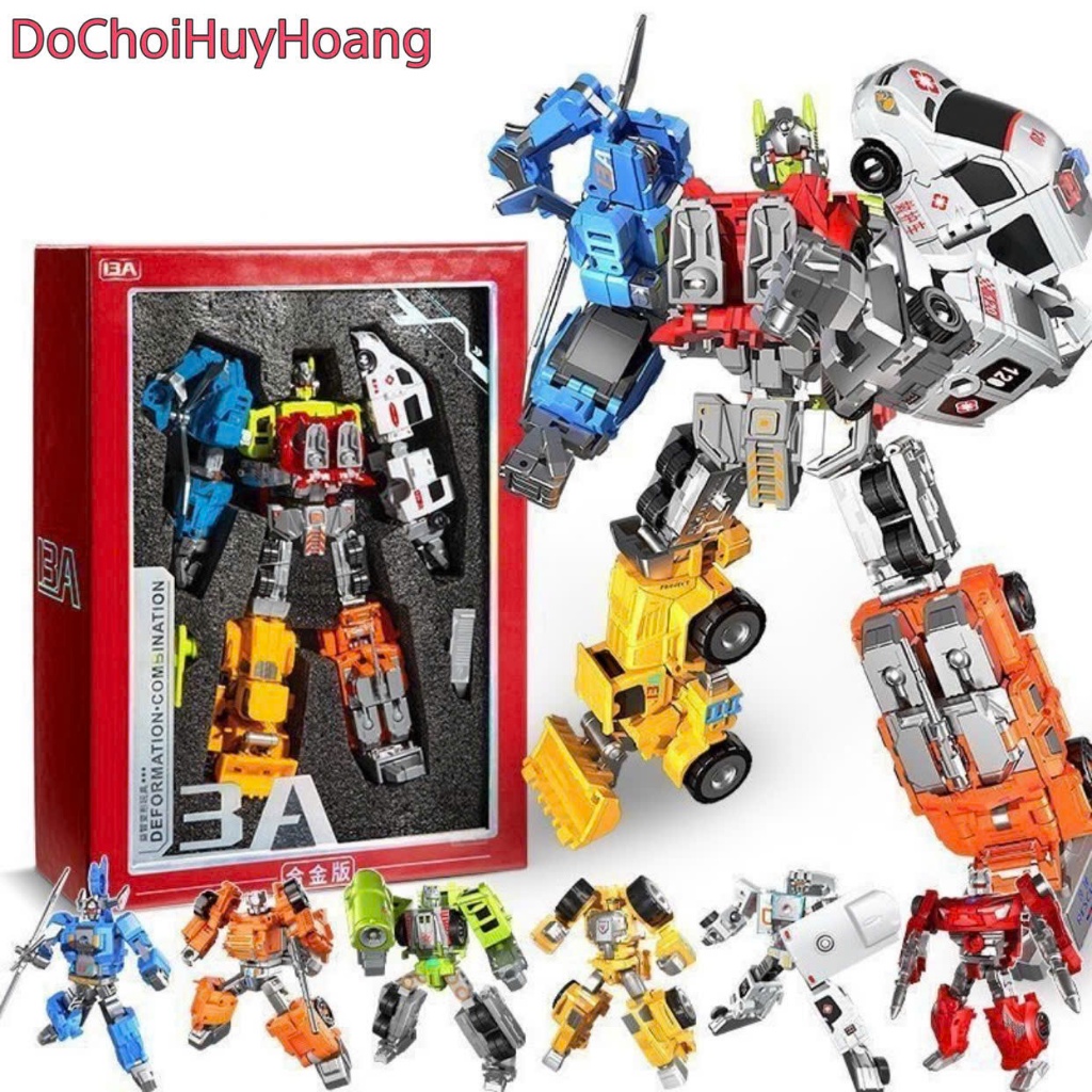 Mô hình robot Devastator 6in1 xe thành phố 26cm 8686