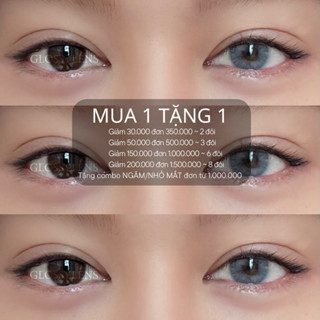 MUA 1 TẶNG 1 - Kính áp tròng V3 BLUE Lens 3 tháng - Áp tròng