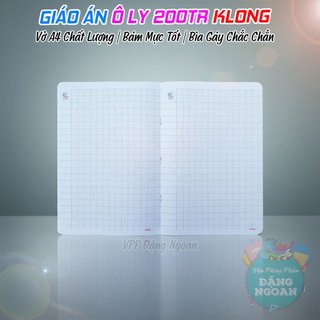 Giáo Án 4 Ô Ly KLong 200 Trang - Vở A4 Chất Lượng, Bám Mực Tốt, Bìa Gáy Chắc Chắn - VPP Đặng Ngoan