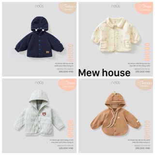 [ Nous gile và áo khoác 6m-3y ] Áo khoác trần bông và áo gile cao cấp cho bé trai bé gái nous chính hãng