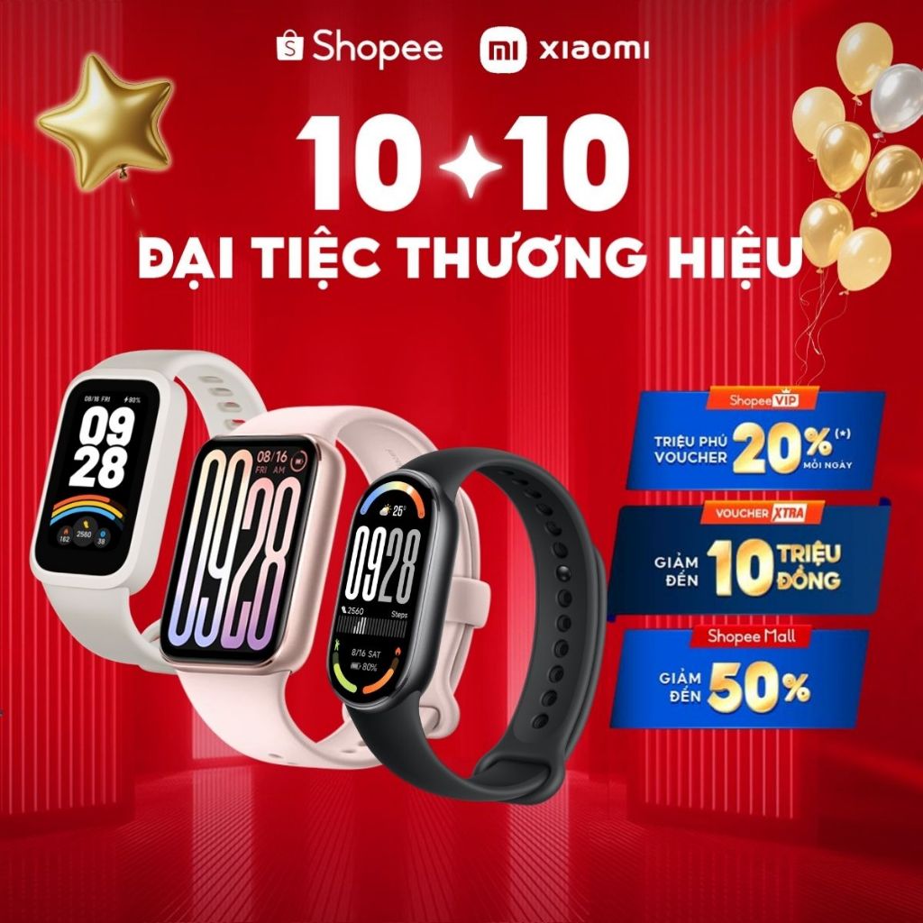 Vòng Đeo Tay Thông Minh Xiaomi Mi Band 10, Band 9 Active, Band 9 Pro - Phiên Bản Quốc Tế, Bảo Hành 12 Tháng
