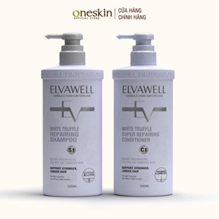   Combo Gội Xả  Elvawell Tím Phục Hồi Hư Tổn – Suôn Mượt – 500ML   1000ML 