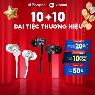 Tai Nghe Nhét Tai Xiaomi Mi In-Ear Headphones Basic (Black/Silver) / Chiều Dài Dây 1.2m / Jack 3.5 mm / Có Mic Nghe Gọi