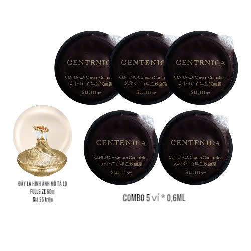 Combo vỉ kem dưỡng nghìn đô trẻ hóa 10 năm tuổi - Su:m37 CENTENICA 1909 CREAM 0.6ml