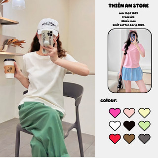 Áo Baby Tee Trơn Nhiều Màu Borip Quảng Châu 4 Chiều - Thiên An Shop