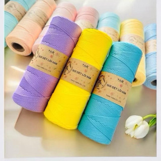 Sợi dệt trơn nhãn hiệu THHX YARN 130gr lõi xám