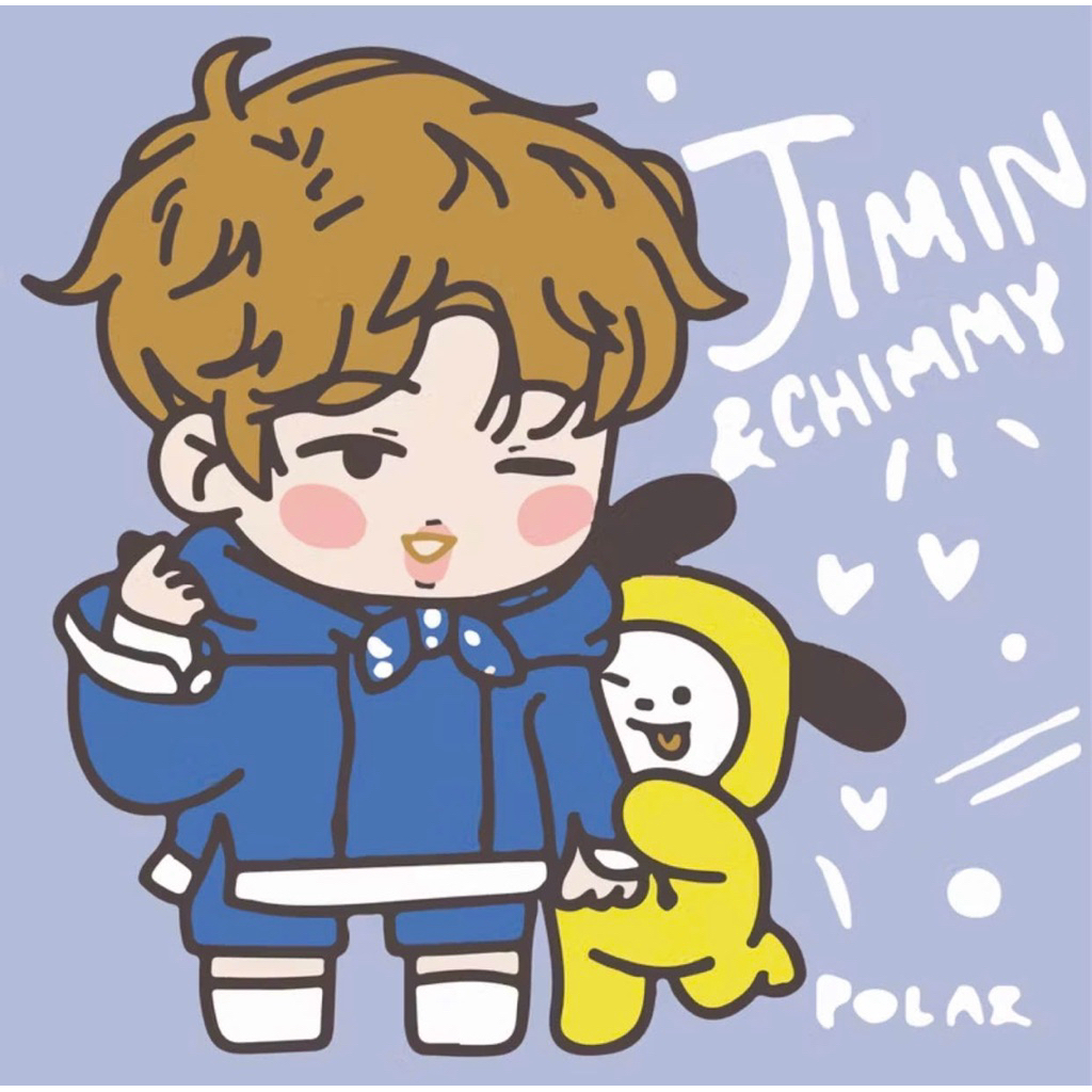 Tranh tô màu theo số BTS - Chibi nhóm nhạc , idol Hàn Quốc BTS - tiemtranhmiu