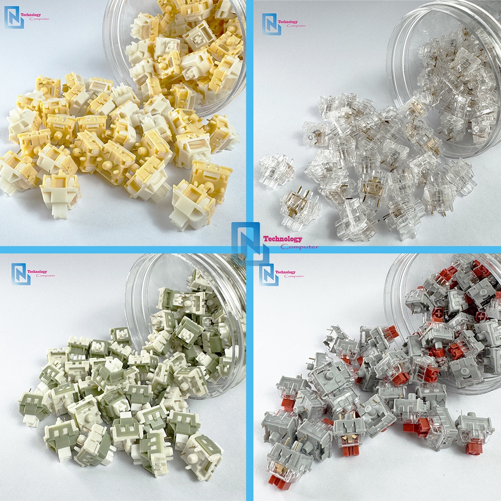 Nút Combo 5 Switch Dành Cho Bàn Phím Cơ Chân MX Loại Cơ Bản Âm Thanh Linear Tactile