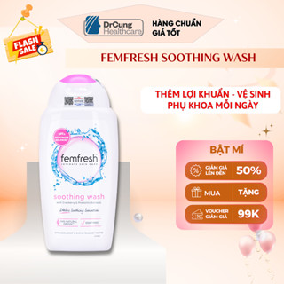 Femfresh Soothing Wash (Màu Hồng) - Dung Dịch Vệ Sinh Phụ Nữ, Bổ Sung Lợi Khuẩn (250ml)