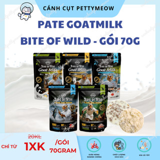 [Gói Lẻ] Pate Goatmilk Bite Of WIld - Pate Sữa Dê Mix Trái Cây Cho Mèo - Gói 70Gram