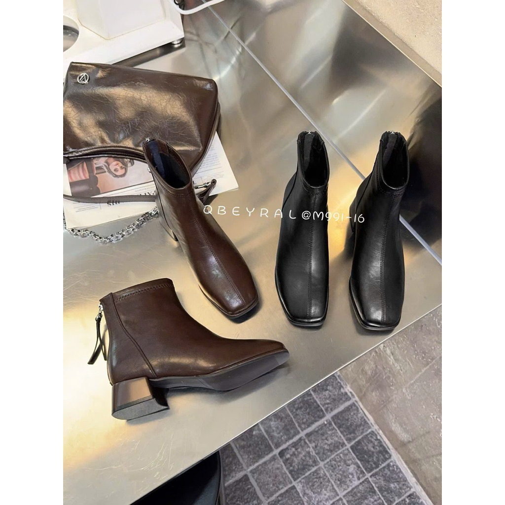 Boot QBEL Cổ Thấp Trắng Đen Nâu Full Size 35-39  -  M1025