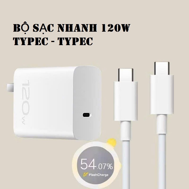 Bộ Sạc Nhanh Vivo IQOO 120W, Hỗ Trợ Sạc Nhanh Cho Tất Cả Các Máy Có Công Nghệ FLASH CHARGE Cổng Type