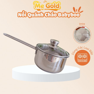  Nồi quánh inox Babyboo nấu đồ ăn dặm cho bé size 14cm chất liệu Inox Quánh cháo ăn dặm cho bé 