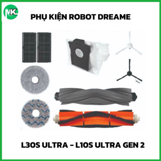 Phụ kiện robot hút bụi Dreame L30S Ultra, L10S ULTRA GEN 2 Chổi Lọc Khăn Túi rác
