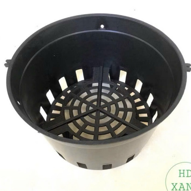 combo 10 chậu lan đen F14 , chậu nhựa đen F14 trồng hoa lan cảnh