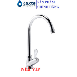 Vòi chén lạnh Luxta L3105, tay tròn giọt nước, chống gỉ sét, bảo hành chính hãng 03 năm