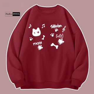  Áo Sweater Cute Animal Nam Nữ By PEABOO Unisex Chất Nỉ Lót Bông Form Rộng 