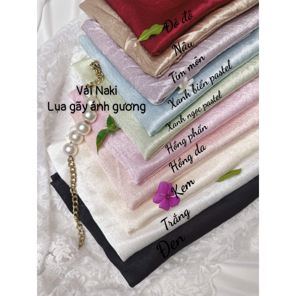 Lụa Gãy Ánh Gương cao cấp sang trọng khổ 1,55m lên đầm váy,áo dài,...