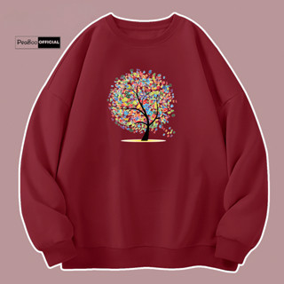  Áo Sweater Hoa Totocalcio Nam Nữ By PEABOO Unisex Chất Nỉ Lót Bông Form Rộng 