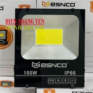Đèn LED pha 100W ESNCO IP66 HÀNG ĐỦ CÔNG SUẤT chiếu sáng bẳng hiệu sân bóng sân vườn