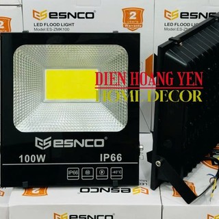 Đèn LED pha 100W ESNCO IP66 HÀNG ĐỦ CÔNG SUẤT chiếu sáng bẳng hiệu sân bóng sân vườn