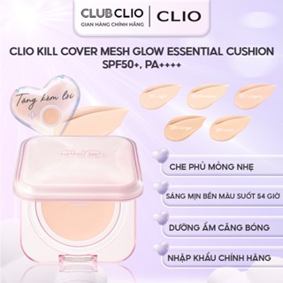  Phấn Nước Cushion CLIO Kill Cover Mesh Glow Essential 15g SPF50+ PA++++ Che Phủ Khuyết Điểm Tự Nhiên 