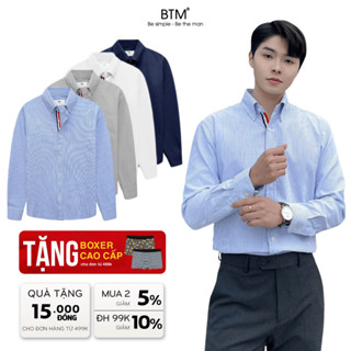 Áo Sơ Mi Nam Dài Tay BTM Vải Oxford Cúc Cổ Cố Định Button-Down Nẹp Viền Trang Trí - Mã 1.617