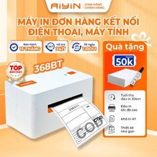 Máy In Nhiệt Bluetooth Mini AYIN 368BT In Khổ A7, Máy In Đơn Hàng TMĐT, In Mã Vận Đơn