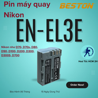Beston Pin Sạc EN-EL3E Dành Cho Máy Ảnh Nikon D70 D70s D80 D90 D200 D300 D700