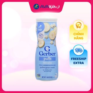 Bánh ăn dặm Gerber Puffs vị chuối lon 42g (từ 8 tháng) - Giao bao bì ngẫu nhiên