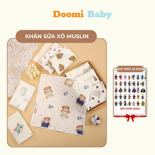 [Combo 20 Chiếc + Tặng Quà] Khăn Sữa Không Bụi Vải An Toàn ChoBé Muslin 2 Lớp CaoCấp DoomiBaby-HT635