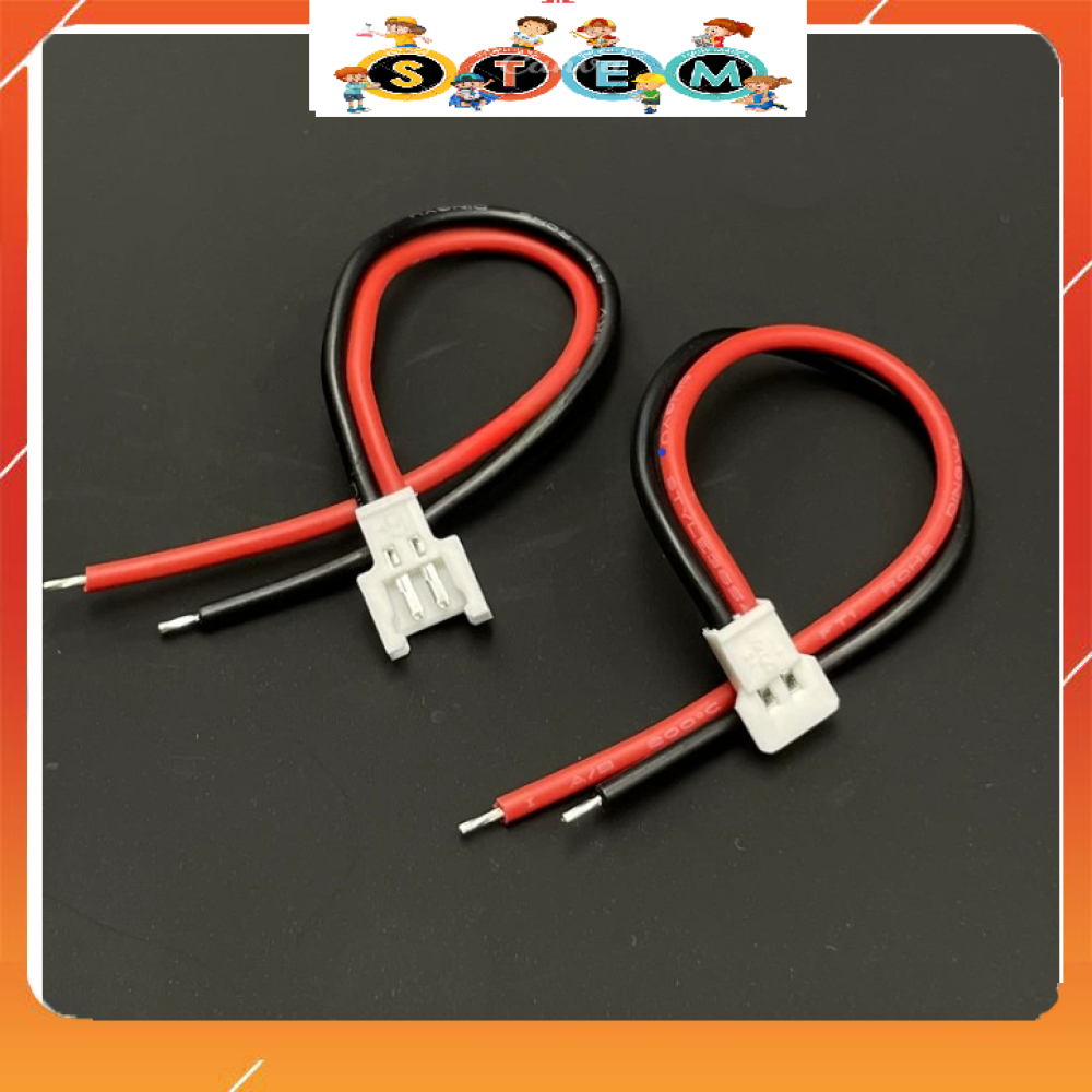 [Stem A-Z][G66] Cặp Dây Đực Cái 2P Silicon 51005 51006 Dài 10Cm, Cáp Pin Máy Bay Mô Hình