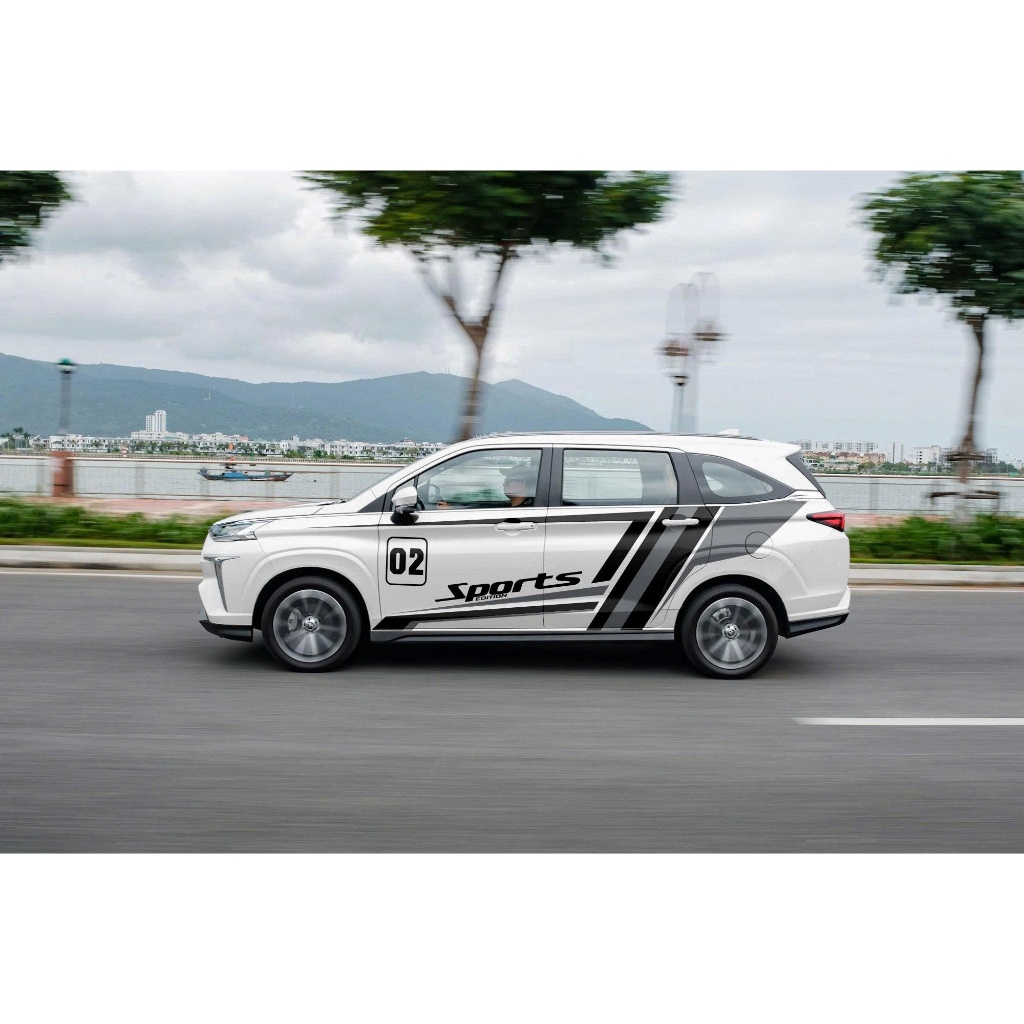 Tem dán hình Toyota Veloz Cross, Tem sườn ô tô, Tem decal ô tô