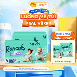 [HCM] Tã/bỉm dán/quần Rascal + Friends size M58/L52/XL46/XXL40 - Hàng Chính Hãng _Ichimall