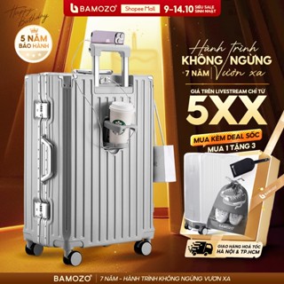 Vali Bamozo Khung Nhôm Size 20/24/28 Cao Cấp Bo 4 Góc Kim Loại Chống Va Đập_9066