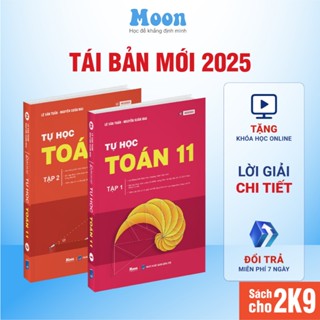 Sach tự học toán lớp 11 tập 1 & 2 dành cho 2k9 chương trình sgk mới Moonbook