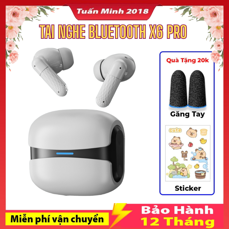 Tai Nghe Bluetooth 5.3 HiFi Không Dây Mini X6 / F9 / M10 / M100 PRO Chống Nước Giảm Tiếng Ồn IPX5 , Tặng Kèm Quà Tặng