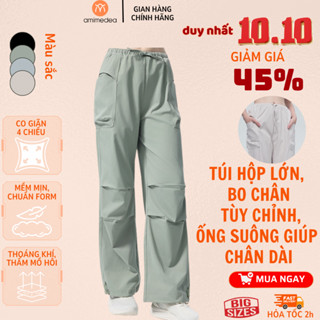 Quần jogger thể thao nữ AMI MEDEA - quần ống suông túi hộp phù hợp gym, yoga, chạy bộ, leo núi 8833