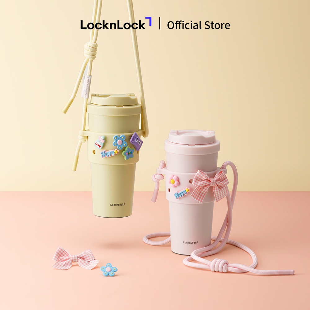 Combo Ly giữ nhiệt & Quai đeo silicone LocknLock HNT0000001 Energetic Tumbler x TLL076 Silicone Sleeve set | BigBuy360 - bigbuy360.vn