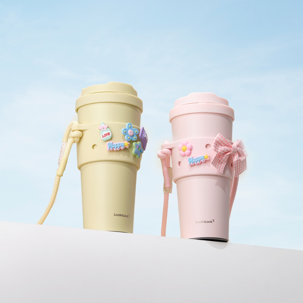 Combo Ly giữ nhiệt & Quai đeo silicone LocknLock HNT0000001 Energetic Tumbler x TLL076 Silicone Sleeve set | BigBuy360 - bigbuy360.vn