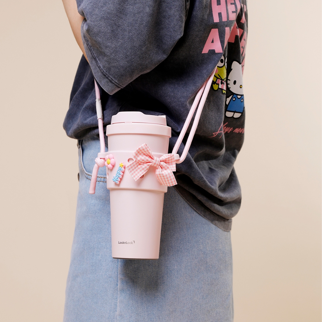 Combo Ly giữ nhiệt & Quai đeo silicone LocknLock HNT0000001 Energetic Tumbler x TLL076 Silicone Sleeve set | BigBuy360 - bigbuy360.vn