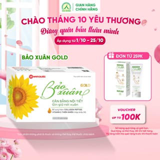 Viên uống Bảo Xuân Gold - Hỗ trợ cân bằng nội tiết tố , làm đẹp da, giảm khô hạn - Hộp 30 viên