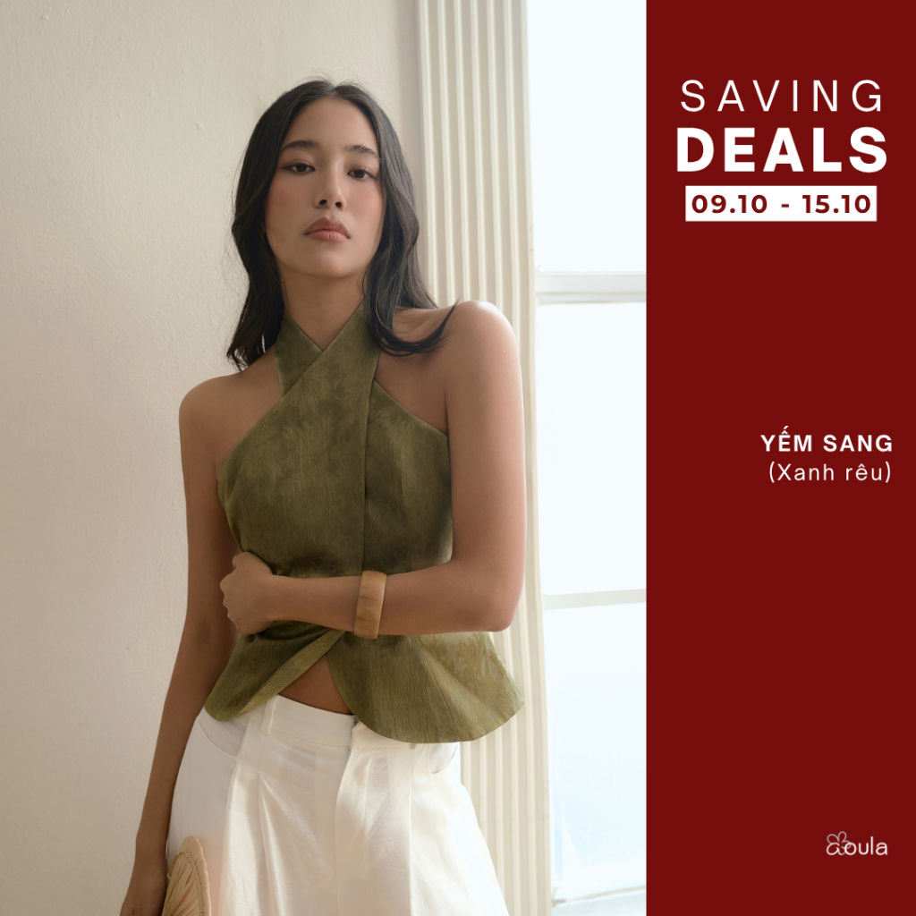 Áo Yếm Nữ Cách Điệu Dáng Ôm, Thân Lót Lụa Khuy Gỗ Ẩn Phía Trước Yếm Sang - oula studios