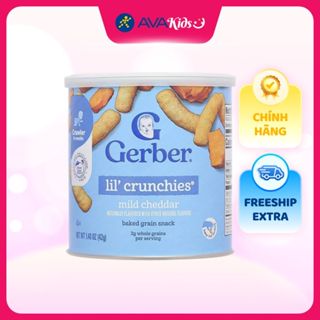 Bánh ăn dặm Gerber Lil' Crunchies vị phô mai lon 42g (từ 8 tháng) - Giao bao bì ngẫu nhiên