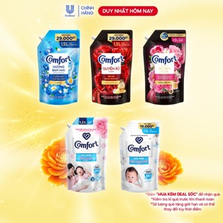 Túi Dùng Thử - Nước Xả Vải Comfort Dịu Nhẹ cho cả nhà, Hương Nước Hoa & 1 Lần Xả Túi 1.1L/1.2L