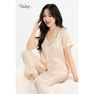  Đồ Bộ Ngủ Pijama Nữ VADESI Lụa Cao Cấp Quần Dài Tay Ngắn Mặc Nhà Đẹp Mềm Mịn Thấm Hút Thoáng Mát 