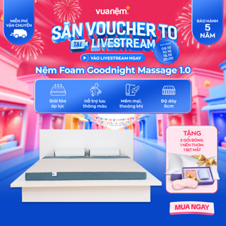 Nệm foam Goodnight Massage 1.0 bán chạy số 1 Việt Nam 9cm tại Vua Nệm - Cấu trúc lượn sóng