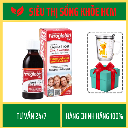[HÀNG NHẬP KHẨU] FEROGLOBIN B12 LIQUID VITABIOTICS - Hỗ Trợ Tăng Khả Năng Tạo Máu 200ml